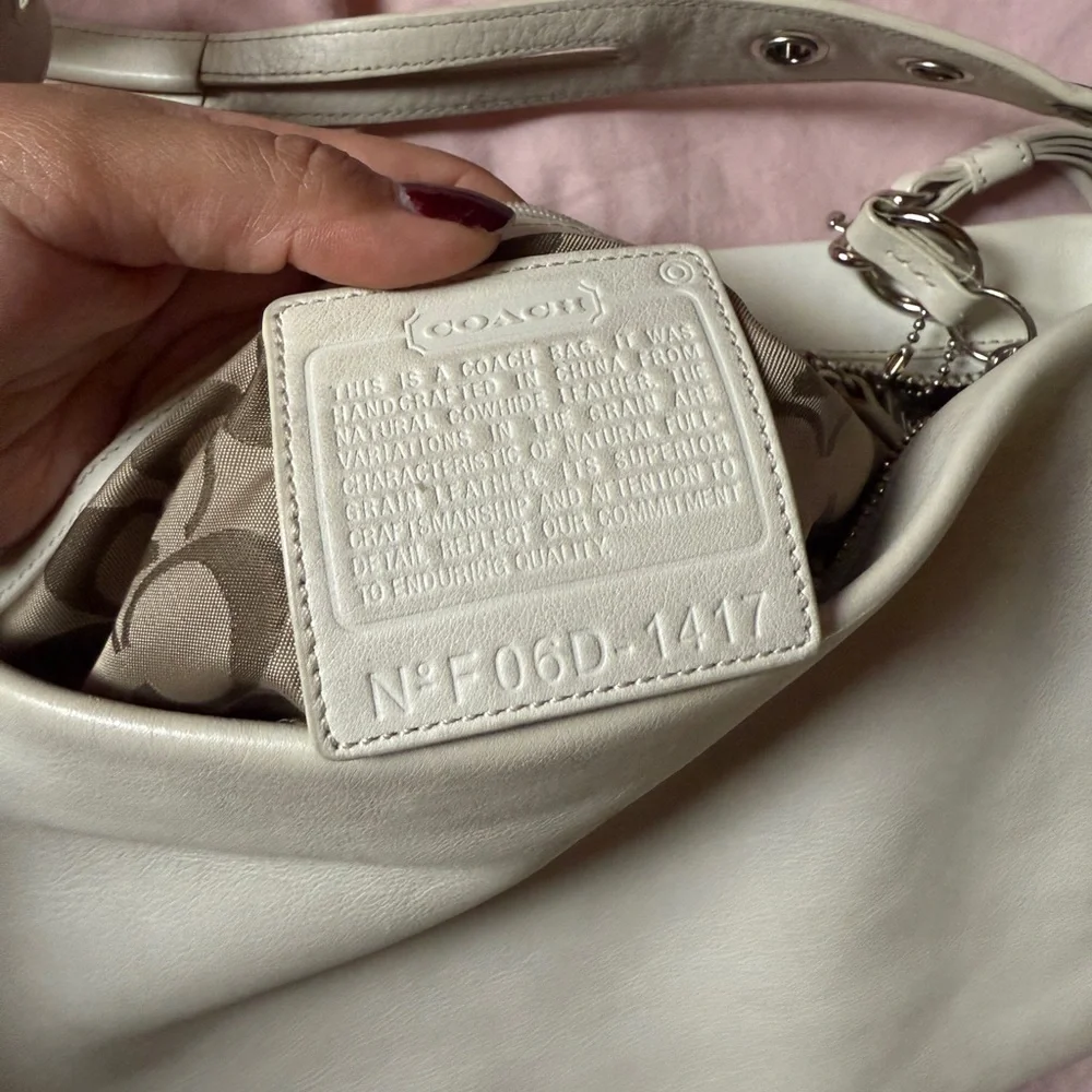 Vintage Y2K Coach East West Slouchy Shoulder Bag Leather Silver Hardware 1417
